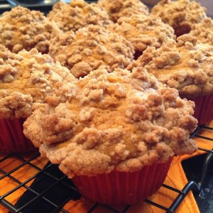Tuesday Cook Off ~ Brown Sugar Pumpkin Muffins with Crumb Topping